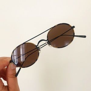 Oliver Peoples Shai in Matte Black/DTBK + Brown
